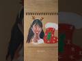 Christmas with wonyeung ive #art #drawing #ive #wonyoung  #sketch