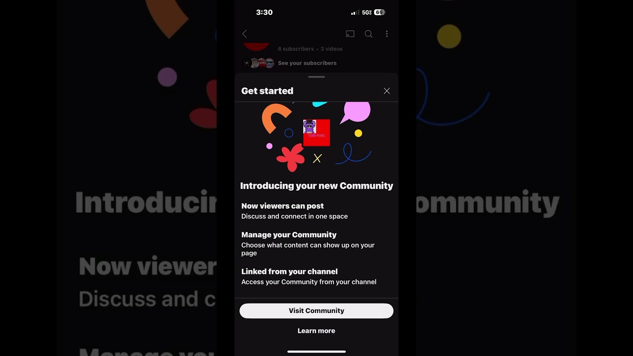 I got the community page 