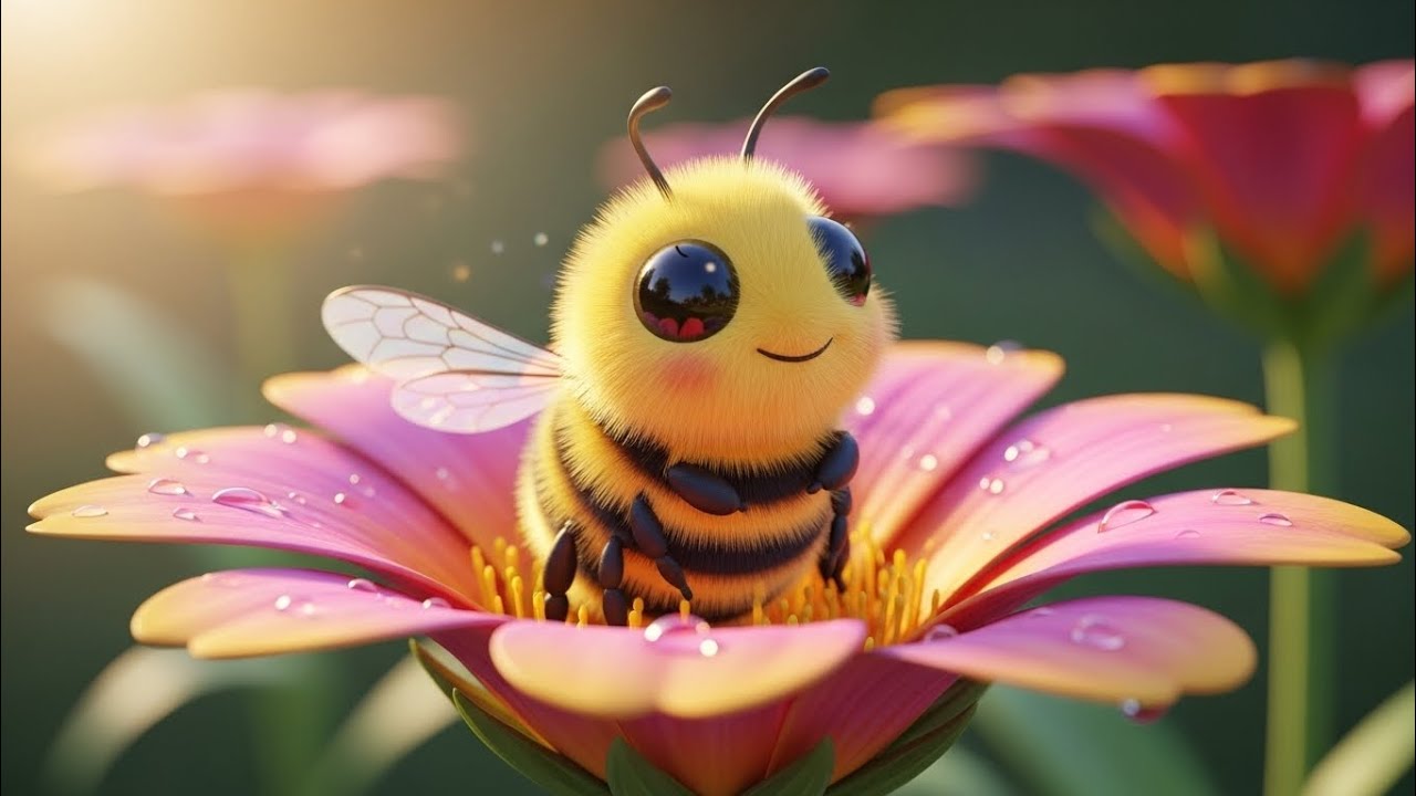 نन्हی شہد کی مکھی 🐝 | Cute 3D Cartoon Animation Song | Kids Love Story | Magical Garden