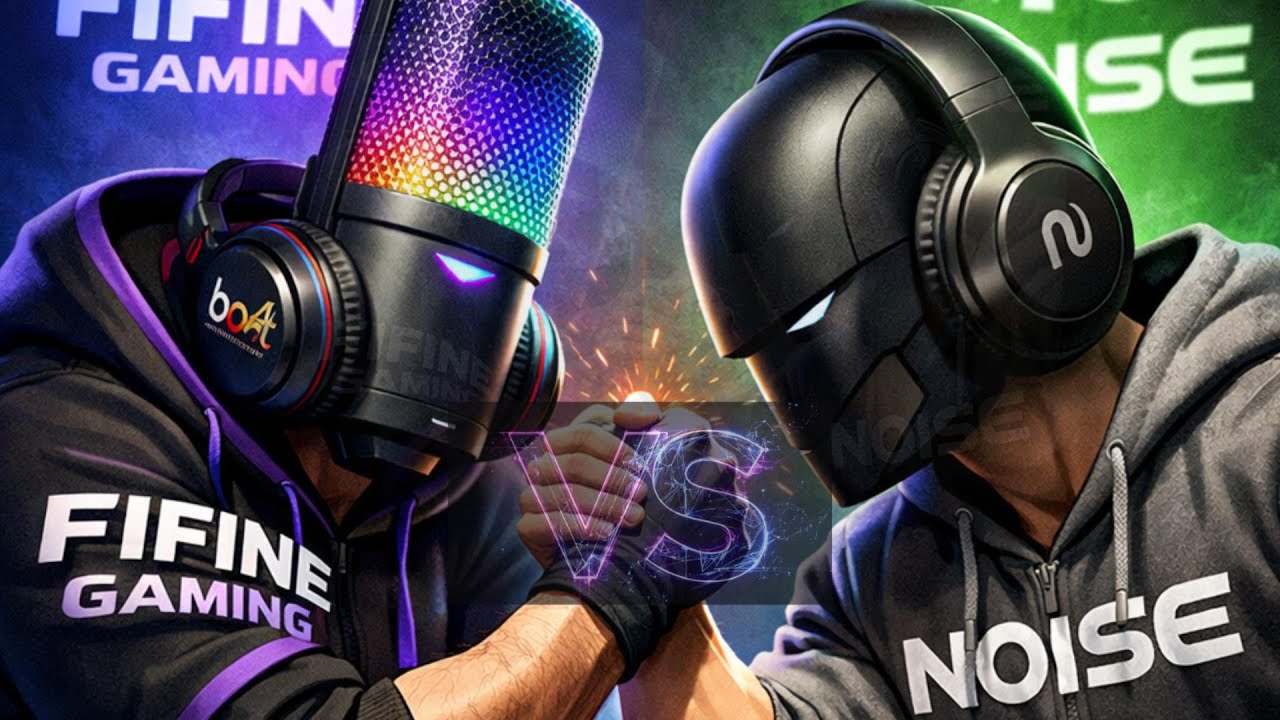 Fifine A6V Mic Review | Boya vs Noise Mic vs boAt BH900 Pro Headphones Sound Test