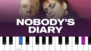 Yazoo - Nobodys Diary (piano tutorial)