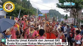 Download Lagu Indahnya Kebersamaan: Umat Katolik dan Protestan Bersatu Sambut Salib IYD di Kokas Raya” MP3