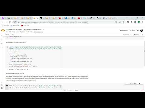 Determine Accuracy & RMSE from scratch in Python