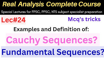 Cauchy sequence | Cauchy fundamental theorem #mathematics #ppsc #maths #youtube #video #lectures