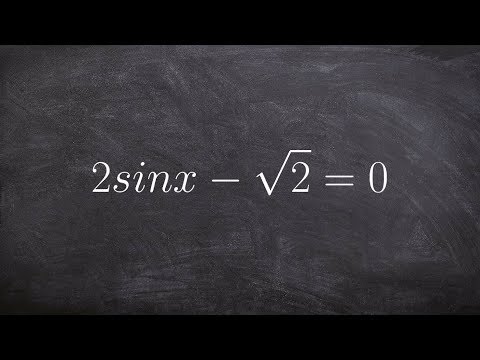 Solving for sine
