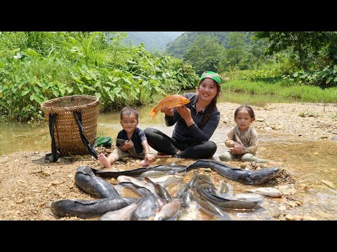 30 days and nights with my little daughter catching giant fish on rainy days to sell at the market
