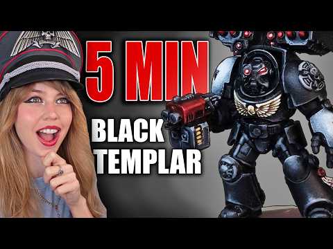 How to Paint a Black Templar in 5 Minutes