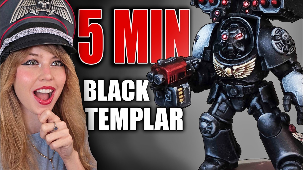 How to Paint a Black Templar in 5 Minutes