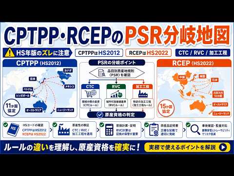 CPTPP・RCEPのPSR分岐地図　（2026年5月17日）