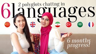 2 polyglots chatting in 6 languages (part 2)- 6 months progress@mahyapolyglot655