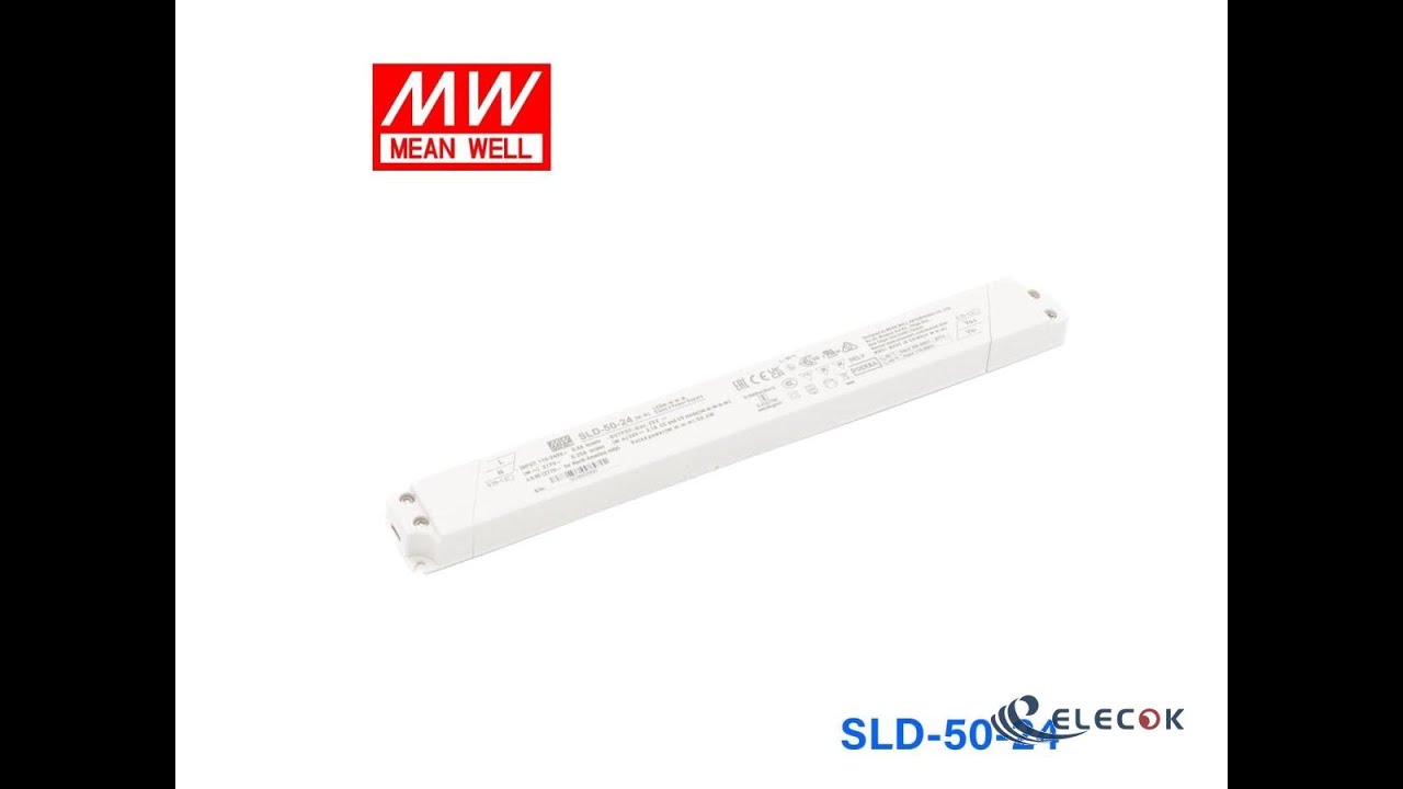 Mean Well SLD-50-24 Linear LED Driver 50.4W 24V 2100mA - Slim