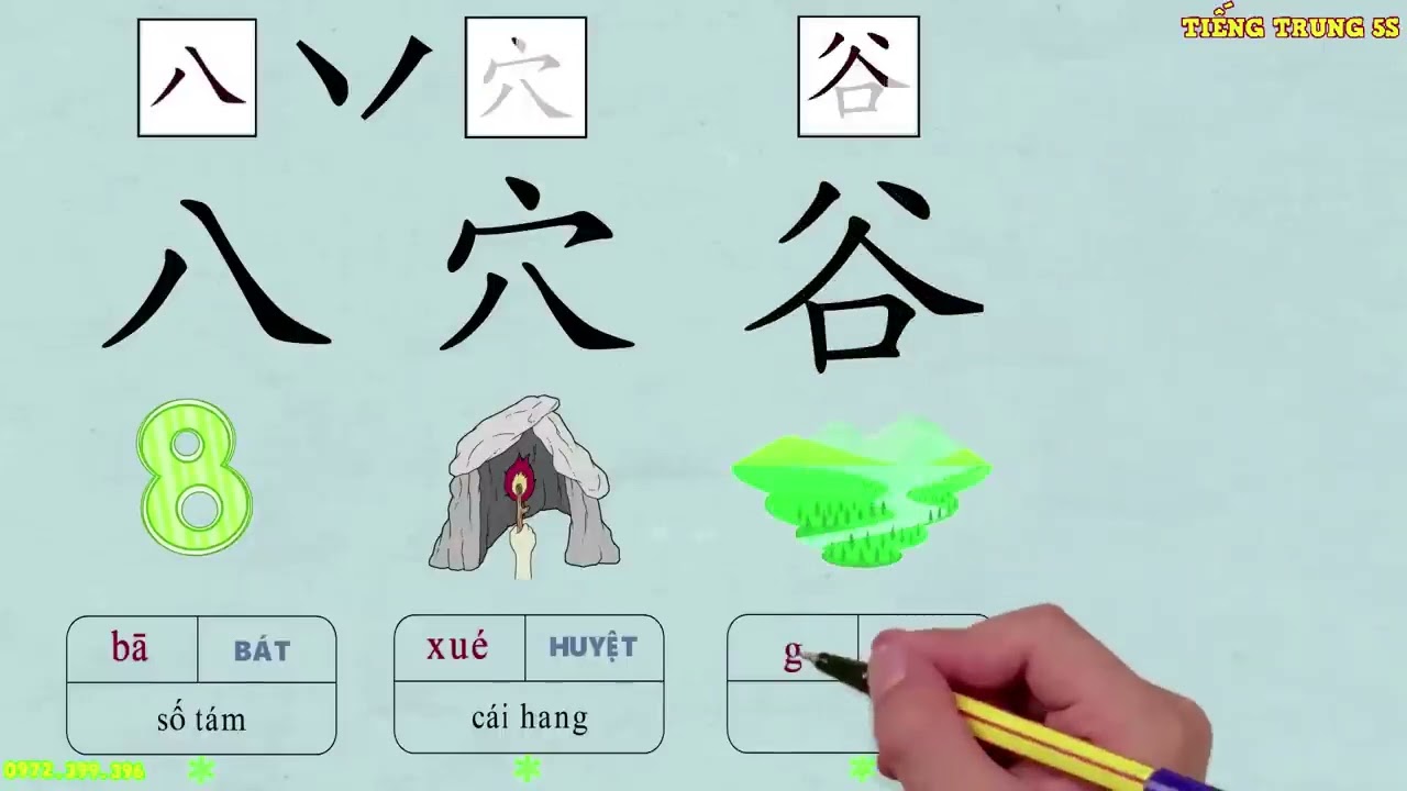 Cách học 30 chữ Hán 1 ngày - 214 bộ thủ chữ Hán #tiengtrungonline #tựhọctiếngtrung #anhngocorder