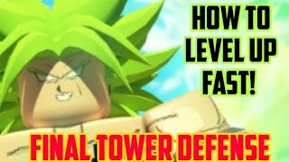 How To Become OP in Final Tower Defense! (How to LEVEL up FAST) +CODES
