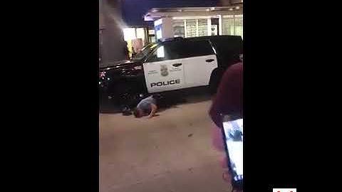 Cop Hit by Trash Can Lid during Protests