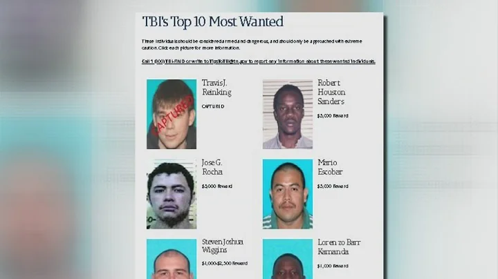 TBI Top 10 Most Wanted List helps caputre 400 fugitives over 25 years