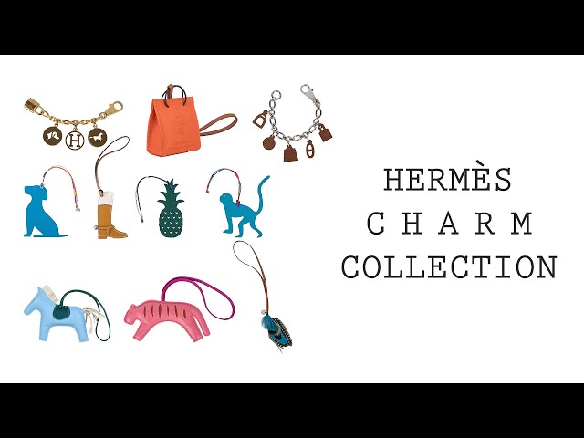Hermes Rodeo MM Bag Charm Horsehair Blue Celeste / Lime / Malachite