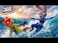Throwing Nick Wilde and Judy Hopps Into the Ocean 360° Video | VR / 4K | Zootopia
