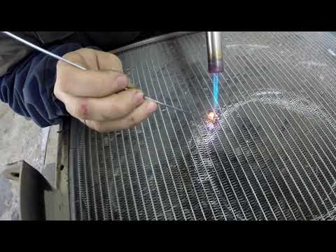 Как запаять алюминиевый радиатор автомобиля в домашних условиях видео