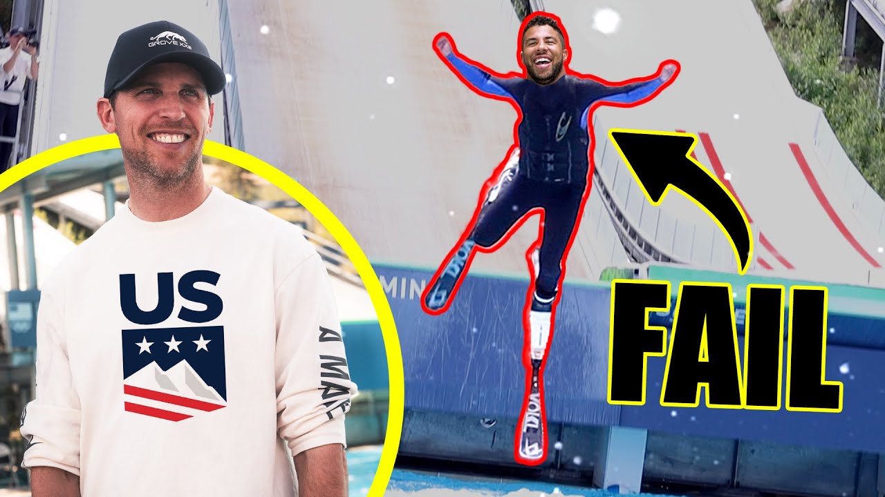Bubba Wallace and Denny Hamlin go SKI JUMPING