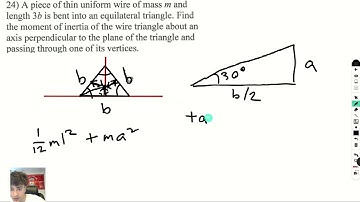 Inertia of a Triangle Around Its Center of Rotation