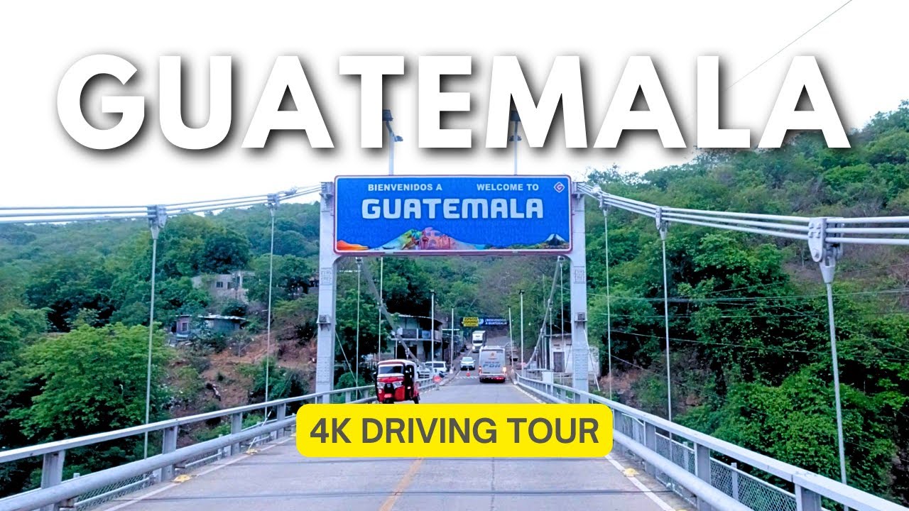 Guatemala 🇬🇹 - Cloudy & rainy driving from El Salvador - Guatemala border - 4K Driving Tour