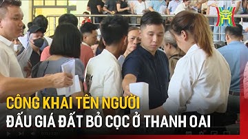 Công khai tên người đấu giá đất bỏ cọc ở Thanh Oai | Tin tức
