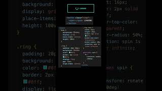 Rotating Loader Ring Button  #html #css #javascript #webdevelopment #coding #programming