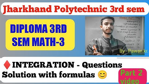 integration diploma 3rd sem| diploma 3rd sem math integration|integration