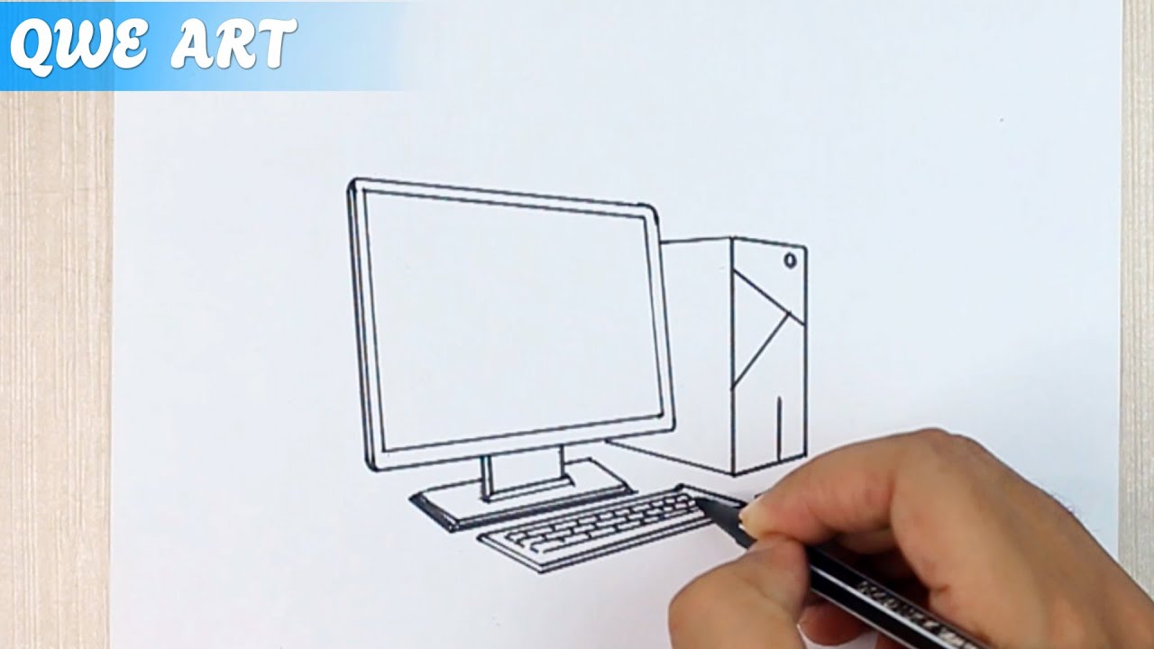 Desktop Computer Drawing 🖥️ - YouTube
