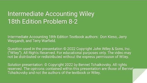 Wiley Intermediate Accounting 18th Edition Problem 8-2