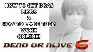 How To Get DOA6 Mods To Work ONLINE For PC!!!