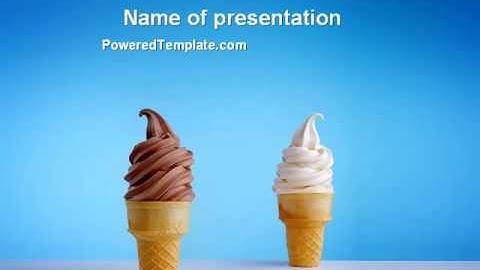Chocolate And Vanilla Ice Cream PowerPoint Template by PoweredTemplate.com