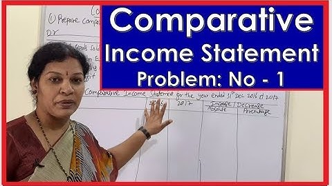 "Comparative Income Statement" Problem NO - 1 in Financial Statement By Dr.Devika Bhatnagar