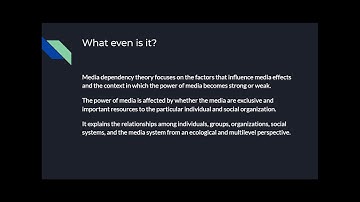 Comm 101 Media Dependency Theory