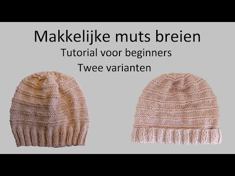 Muts met ribbels breien, tutorial