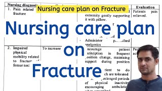 Nursing care plan on Fracture//Nursing care plan for Fracture//#ncp  @anandsnursingfiles