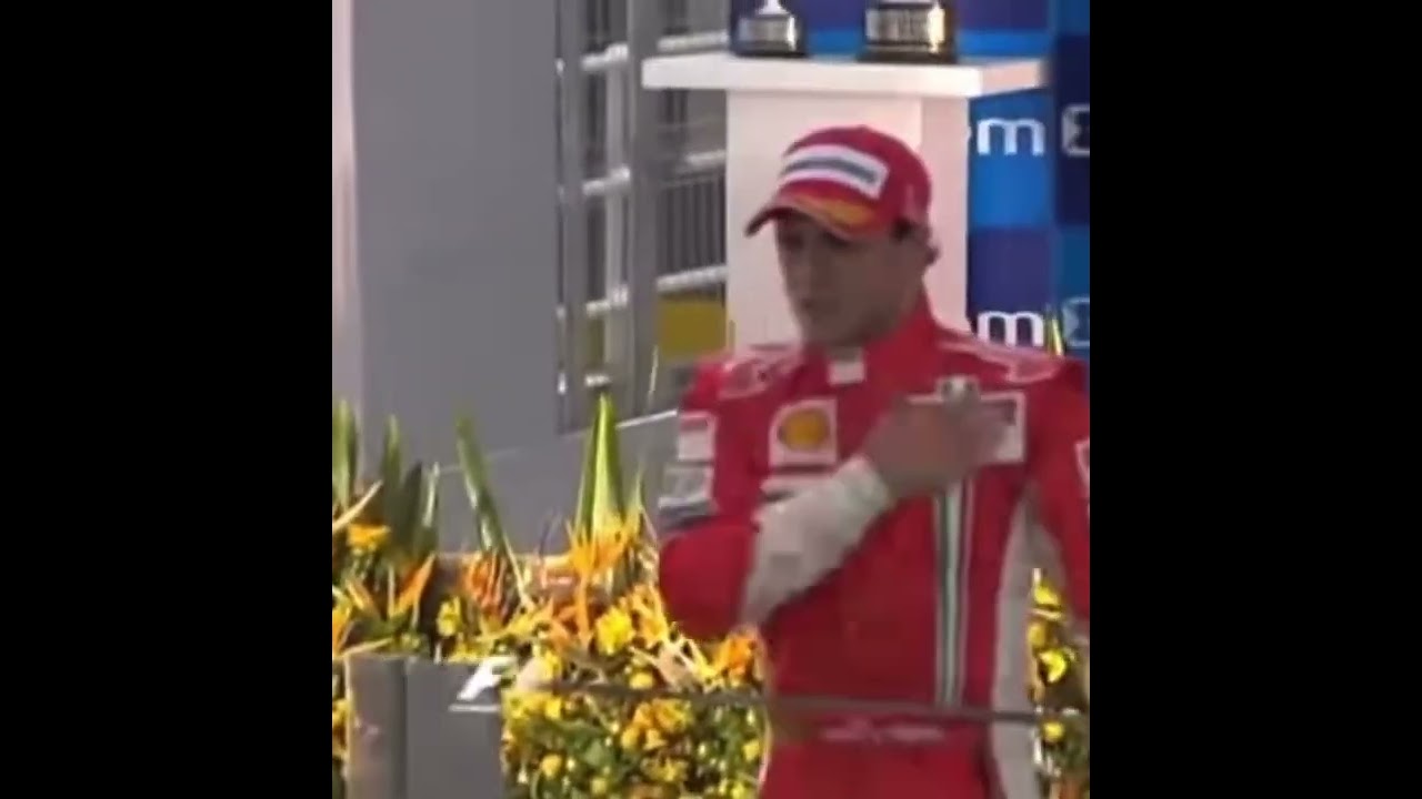 Felipe Massa Emotional Podium Brazil 2008 