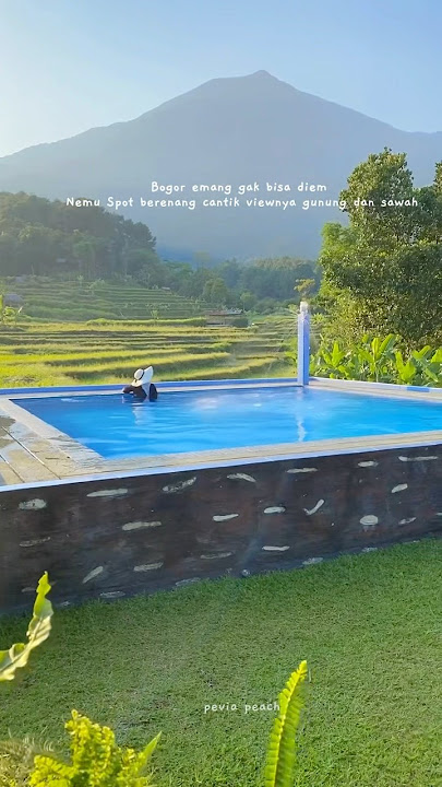 Spot berenang cantik di saung kang emon villanya murah banget #villamurahbogor