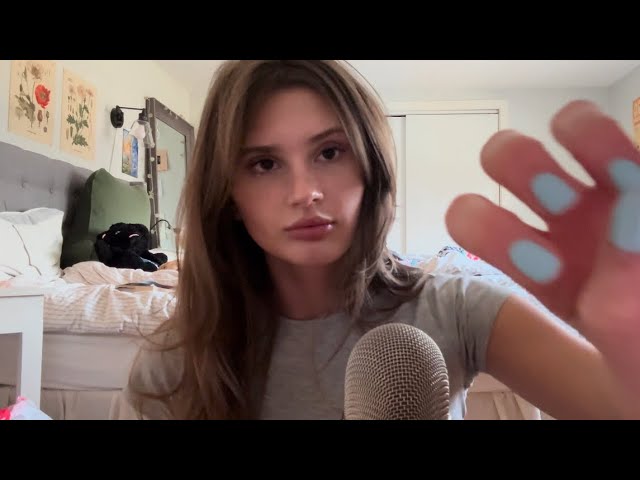 ASMR tapping and scratching on your face that’s made of different materials ??