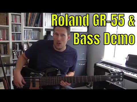 roland-gr-55-and-bass-guitar-with-roland-gk-3b-midi-pickup---bass-practice-diary---14th-august-2018