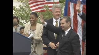 President Clinton in Providence, Rhode Island (1996)