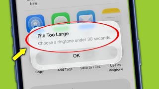 Fix iPhone | File too Large | Choose a ringtone Under 30 Seconds