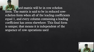 Gaussian Elimination