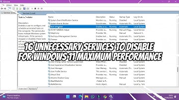 16 Unnecessary Services To Disable for Windows 11 Maximum Performance
