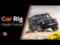 Car Rigging and Simulation Inside Houdini | Houdini Tutorial | + Project File [Eng Sub]