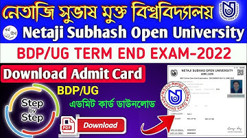 Nsou Bdp & Ug Term End Exam 2022 Admit Card Download Process | Nsou Final Exam Admit Card Download