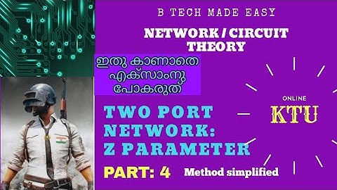 Z Parameter Problems :💯 sure topic 2 port network / Network /Circuit Theory by Dinu A G