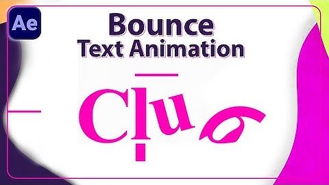 Jumping Text Animation in After Effects – Step by Step!