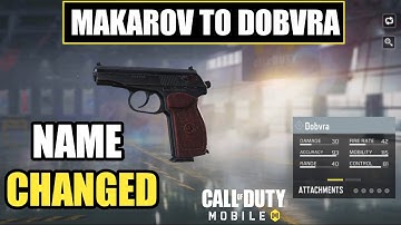 *NEW* Codm Makarov Name Changed To Dobvra | Sidearm Scuffle Event Name Glitch | Season 4