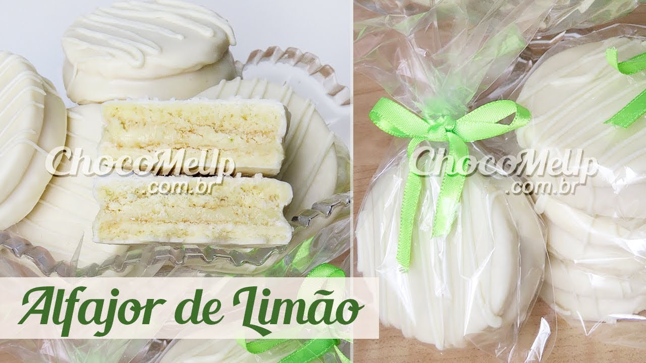 ALFAJOR DE LIMÃO COM RECHEIO DE TRUFA DE LIMÃO PÁSCOA RECEITA CHOCOMEUP!